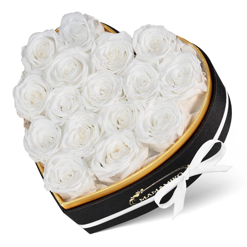 2646 16 Preserved Roses in Heart Shape Gift Box for Her - Forever Flowers